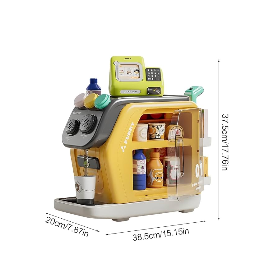 Amazon | ショッピングごっこプレイ​​セット、冷蔵庫コーヒー